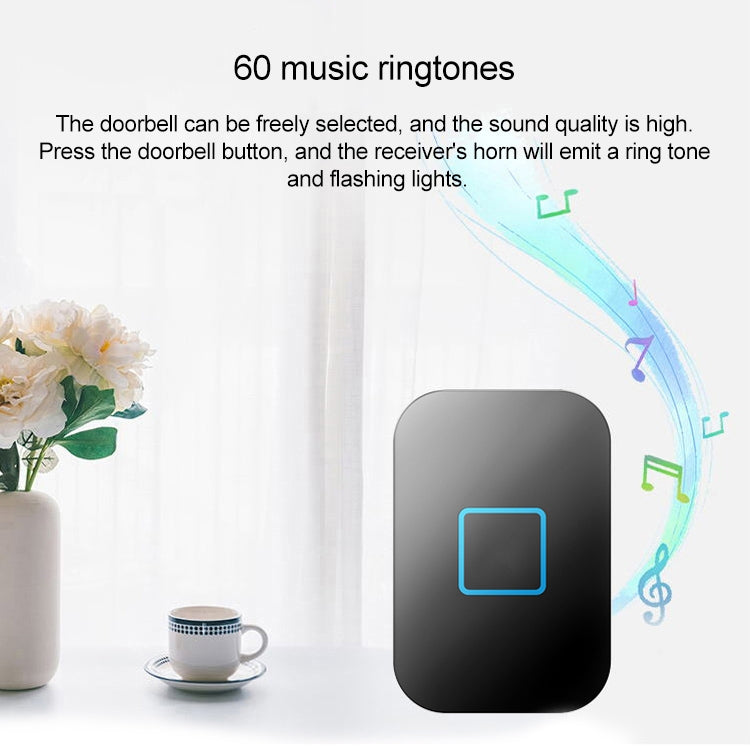 CACAZI FA88 Self-Powered Smart Home Wireless Doorbell, US Plug(White) - Wireless Doorbell by CACAZI | Online Shopping South Africa | PMC Jewellery