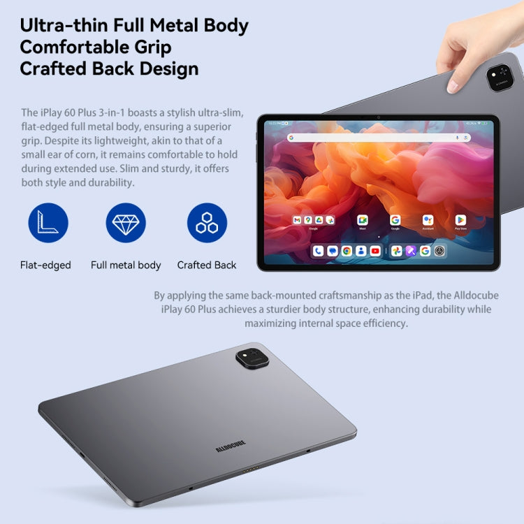 ALLDOCUBE iPlay 60 Plus 4G LTE Tablet PC, 8GB+256GB, 11.5 inch Android 14 MediaTek MT8781 Octa Core Support Dual SIM (Space Grey) - ALLDOCUBE by ALLDOCUBE | Online Shopping South Africa | PMC Jewellery | Buy Now Pay Later Mobicred