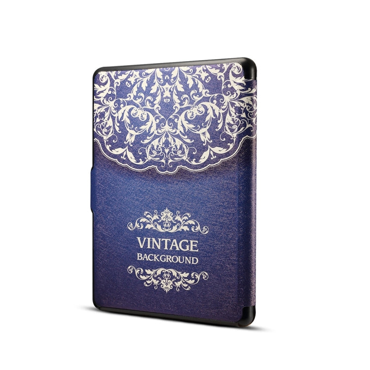 European Flower Vine Print Horizontal Flip PU Leather Protective Case for Amazon Kindle Paperwhite 1 & 2 & 3 with Sleep / Wake-up - Amazon by PMC Jewellery | Online Shopping South Africa | PMC Jewellery