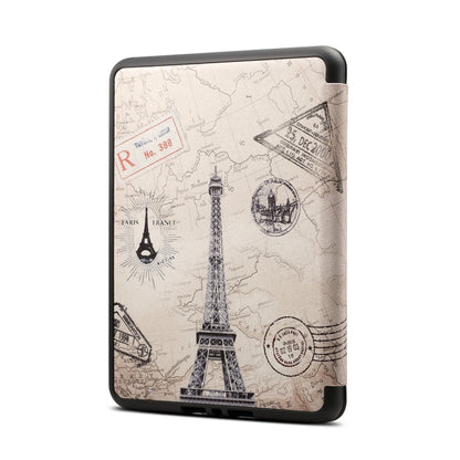 Eiffel Tower Pattern Horizontal Flip PU + TPU Leather Protective Case for Amazon Kindle Paperwhite 4 (2018), with Sleep & Wake-up Function - Amazon by PMC Jewellery | Online Shopping South Africa | PMC Jewellery