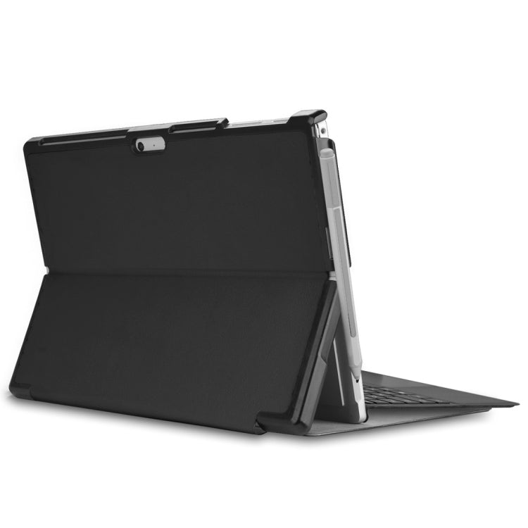 Custer Texture Horizontal Flip PU Leather Case for Microsoft Surface Pro 4 / 5 / 6 / 7 12.3 inch, with Holder & Pen Slot(Black) - Others by PMC Jewellery | Online Shopping South Africa | PMC Jewellery