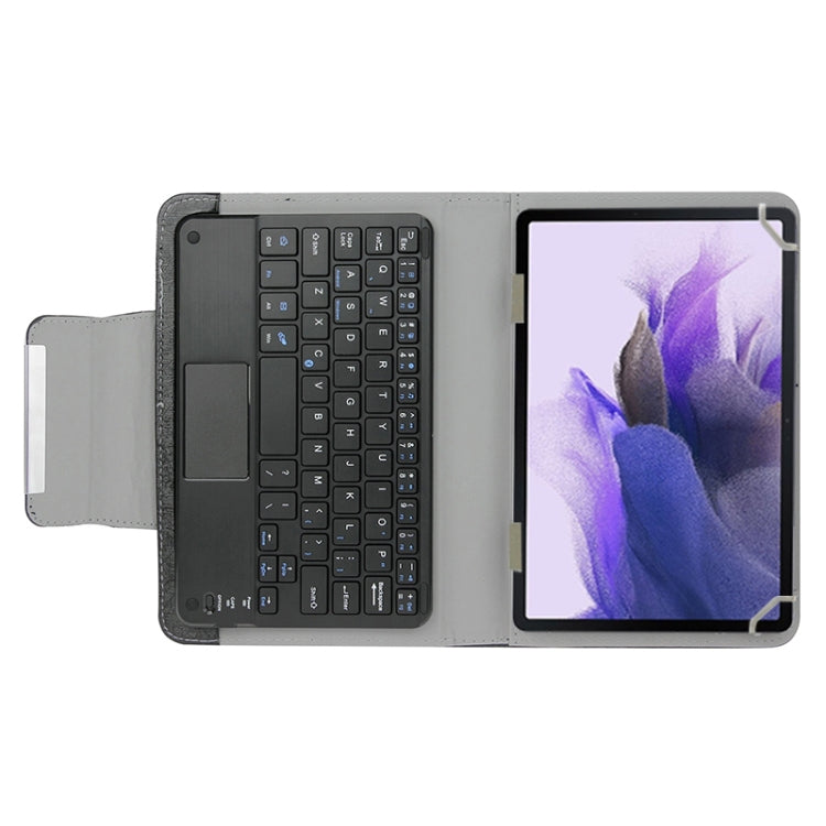 Universal Detachable Magnetic Bluetooth Keyboard Leather Case with Touchpad & Holder for 7 inch IOS & Android & Windows Tablet PC(Black) - Universal Keyboard by PMC Jewellery | Online Shopping South Africa | PMC Jewellery