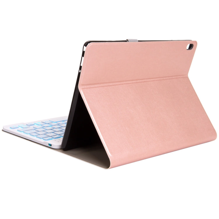 DY-P10-S 2 in 1 Removable Bluetooth Keyboard + Protective Leather Tablet Case with Backlight & Holder for Lenovo Tab P10 10.1 inch(Rose Gold) - Lenovo Keyboard by PMC Jewellery | Online Shopping South Africa | PMC Jewellery