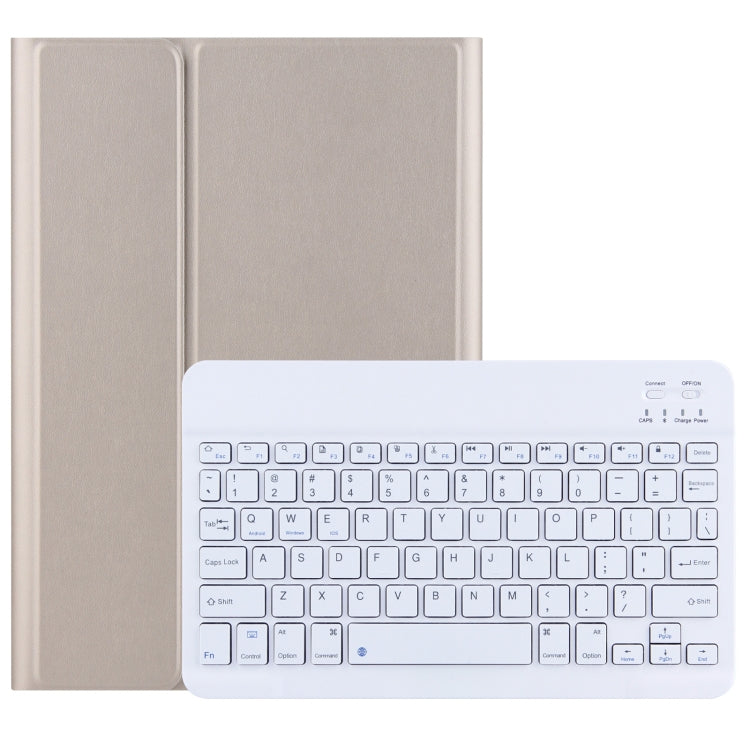 DY-P10 2 in 1 Removable Bluetooth Keyboard + Protective Leather Tablet Case with Holder for Lenovo Tab P10 10.1 inch(Gold) - Lenovo Keyboard by PMC Jewellery | Online Shopping South Africa | PMC Jewellery