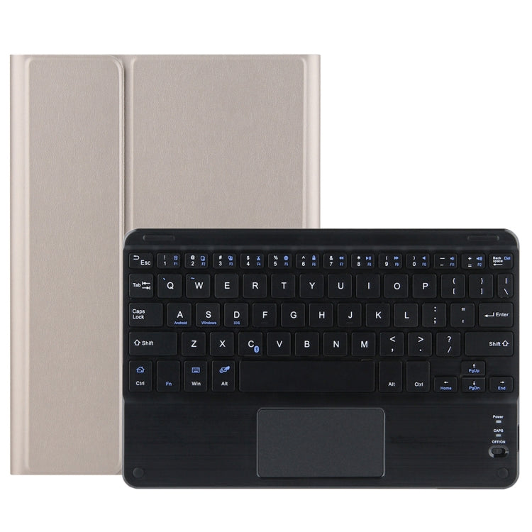 DY-M10ReL-C 2 in 1 Removable Bluetooth Keyboard + Protective Leather Tablet Case with Touchpad & Holder for Lenovo Tab M10 FHD REL(Gold) - Lenovo Keyboard by PMC Jewellery | Online Shopping South Africa | PMC Jewellery