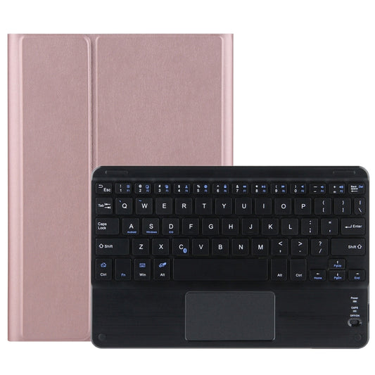 DY-M10ReL-C 2 in 1 Removable Bluetooth Keyboard + Protective Leather Tablet Case with Touchpad & Holder for Lenovo Tab M10 FHD REL(Rose Gold) - Lenovo Keyboard by PMC Jewellery | Online Shopping South Africa | PMC Jewellery