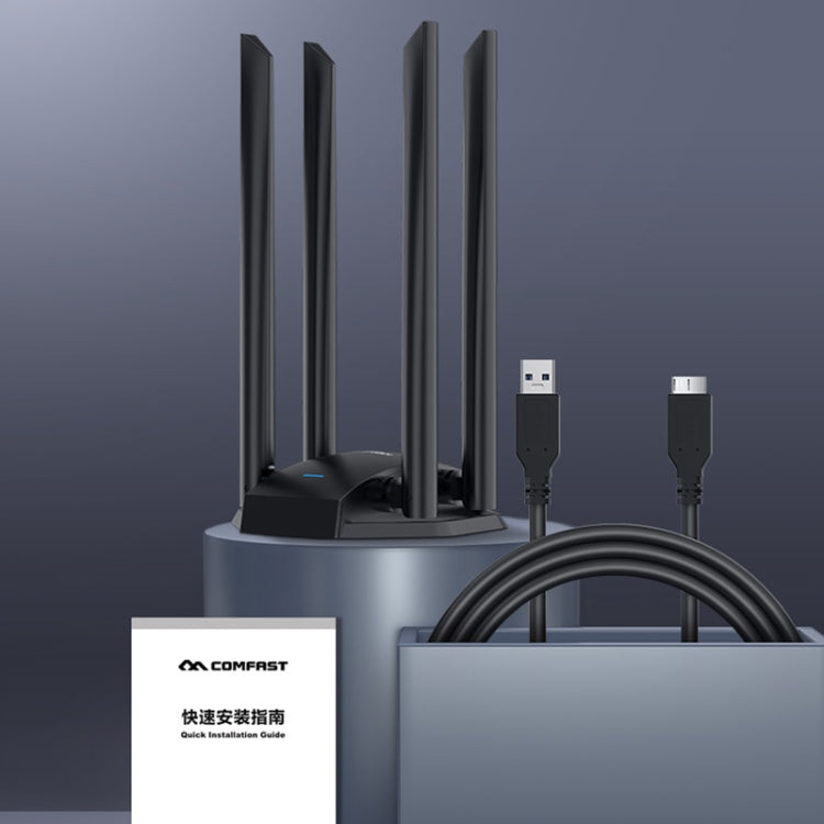 COMFAST CF-WU785AC 1300Mbps Dual-band Wifi USB Network Adapter with 4 Antennas - USB Network Adapter by COMFAST | Online Shopping South Africa | PMC Jewellery | Buy Now Pay Later Mobicred