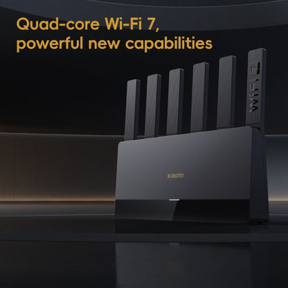 Xiaomi Router BE6500 WiFi 7 2.4GHz 5.0GHz Dual Band 4-Core 2.5G Port, US Plug (Black) - Wireless Routers by Xiaomi | Online Shopping South Africa | PMC Jewellery | Buy Now Pay Later Mobicred