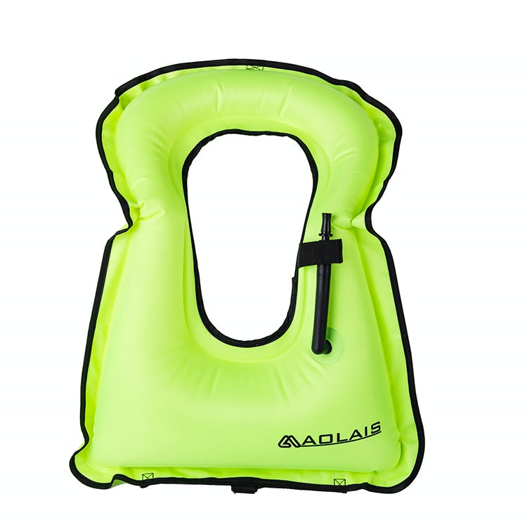 Adult Portable Snorkeling Buoyancy Inflatable Vest Life Jacket Swimming Equipment, Size:650*450mm (Green) - Water Safety Products by PMC Jewellery | Online Shopping South Africa | PMC Jewellery