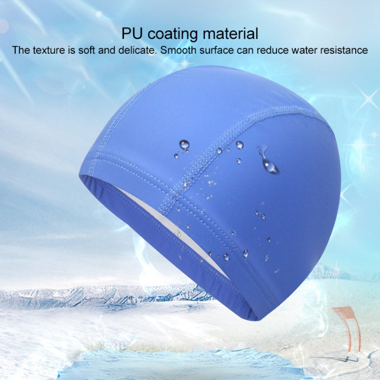 Adult Waterproof PU Coating Stretchy Swimming Cap Keep Long Hair Dry Ear Protection Swim Cap (Black) - Swimming Caps by PMC Jewellery | Online Shopping South Africa | PMC Jewellery