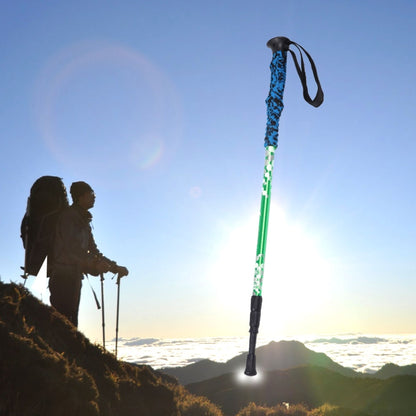 135cm Adjustable Portable Height Outdoor Aluminum Trekking Poles(Green) - Folding Crutch by PMC Jewellery | Online Shopping South Africa | PMC Jewellery