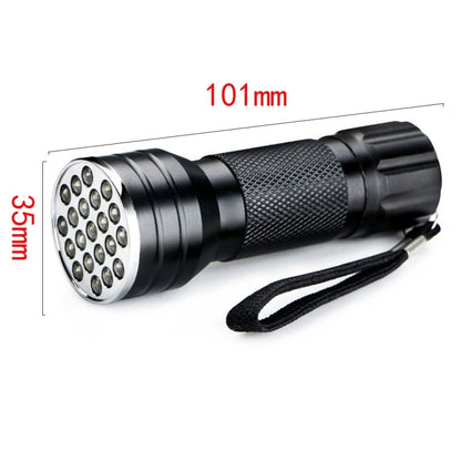 UV 21 LEDs 395NM Ultra Violet Torch LED Flashlight Light Lamp Detector for Dog Urine Pet Stains - LED Flashlight by PMC Jewellery | Online Shopping South Africa | PMC Jewellery
