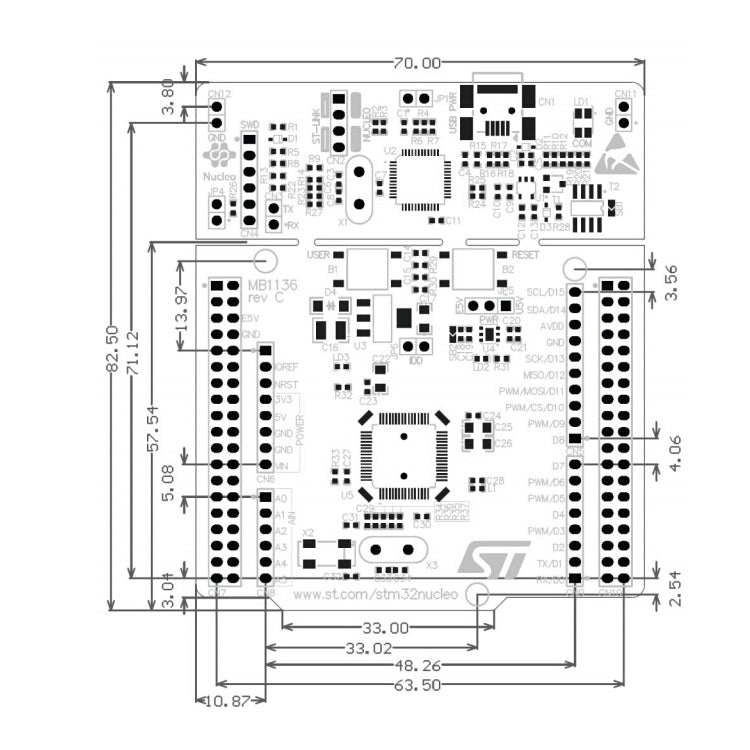 Waveshare NUCLEO-L476RG, STM32 Nucleo-64 Development Board - MCU Tools by Waveshare | Online Shopping South Africa | PMC Jewellery | Buy Now Pay Later Mobicred