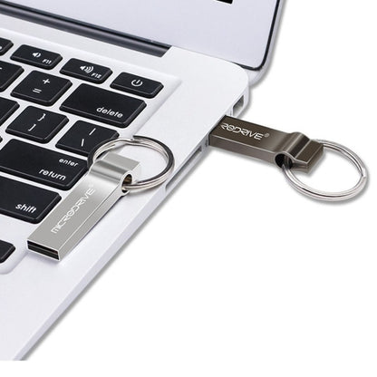 MicroDrive 64GB USB 2.0 Metal Keychain U Disk (Black) - USB Flash Drives by MicroDrive | Online Shopping South Africa | PMC Jewellery