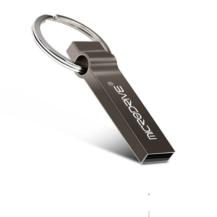 MicroDrive 128GB USB 2.0 Metal Keychain U Disk (Black) - USB Flash Drives by MicroDrive | Online Shopping South Africa | PMC Jewellery | Buy Now Pay Later Mobicred