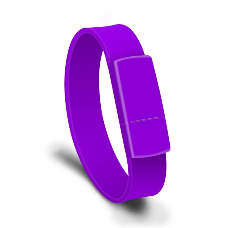 MicroDrive 128GB USB 2.0 Fashion Bracelet Wristband U Disk (Purple) - USB Flash Drives by MicroDrive | Online Shopping South Africa | PMC Jewellery | Buy Now Pay Later Mobicred