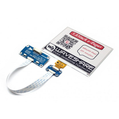 Waveshare 5.83 inch 600x448 Pixel Red Black White Three-color E-Ink Display HAT (B) for Raspberry Pi, SPI Interface - Modules Expansions Accessories by Waveshare | Online Shopping South Africa | PMC Jewellery | Buy Now Pay Later Mobicred