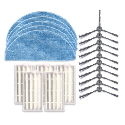 XI240 5 Pairs K614 Side Brushes + 5 PCS I208 Filters+ 5 PCS I201 Rags Set for ILIFE V5S Pro / V50 / V5S - For ILIFE Accessories by PMC Jewellery | Online Shopping South Africa | PMC Jewellery | Buy Now Pay Later Mobicred