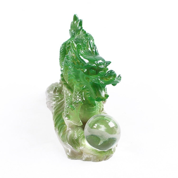 Color Changing Lucky Jade Dragon Shape Resin Kungfu Tea Accessories Tea Pet(Green) - Tea Clips by PMC Jewellery | Online Shopping South Africa | PMC Jewellery