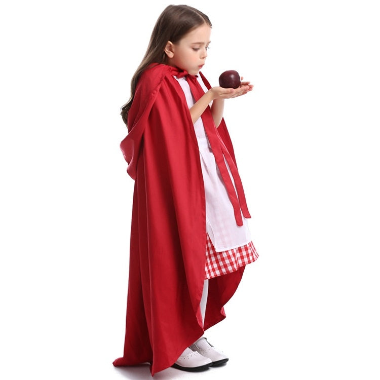 Little Red Riding Hood Parent Child Fairy Tale Drama Performance Costume Little Red Riding Hood Dress Little Maid Two Dress Halloween Costume (Color:Cape+Maid Size:XS) - Clothing by PMC Jewellery | Online Shopping South Africa | PMC Jewellery