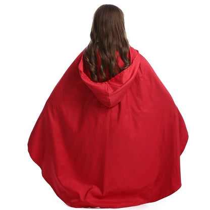Little Red Riding Hood Parent Child Fairy Tale Drama Performance Costume Little Red Riding Hood Dress Little Maid Two Dress Halloween Costume (Color:Cape+Maid Size:XS) - Clothing by PMC Jewellery | Online Shopping South Africa | PMC Jewellery