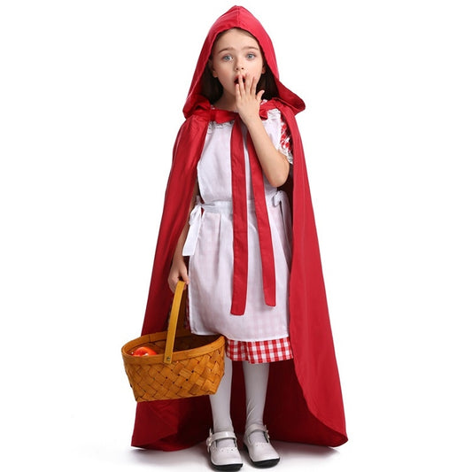 Little Red Riding Hood Parent Child Fairy Tale Drama Performance Costume Little Red Riding Hood Dress Little Maid Two Dress Halloween Costume (Color:Cape+Maid Size:L) - Clothing by PMC Jewellery | Online Shopping South Africa | PMC Jewellery