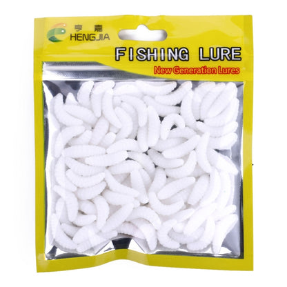 HENGJIA SO106 50 PCS 20mm Simulation Bread Bait Worms Crescent Soft Bait Horseback Fish Worm Bait Fishing Gear (White) - Fishing Lures by HENGJIA | Online Shopping South Africa | PMC Jewellery