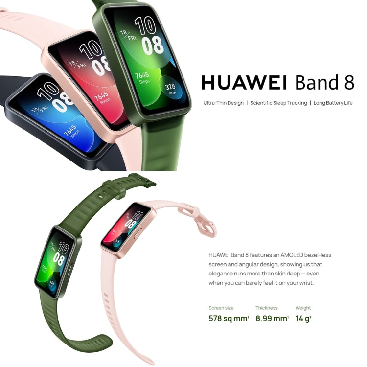 HUAWEI Band 8 Standard 1.47 inch AMOLED Smart Watch, Support Heart Rate / Blood Pressure / Blood Oxygen / Sleep Monitoring(Pink) - Wearable Devices by Huawei | Online Shopping South Africa | PMC Jewellery