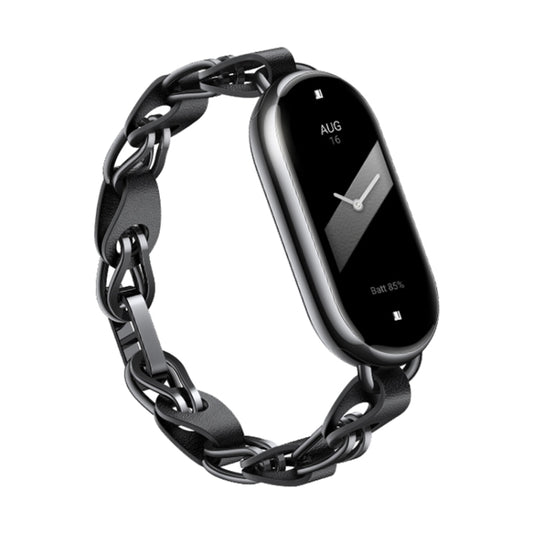 Original For Xiaomi Mi Band 8 Fashion Stainless Steel Bracelet (Black) - Watch Bands by Xiaomi | Online Shopping South Africa | PMC Jewellery