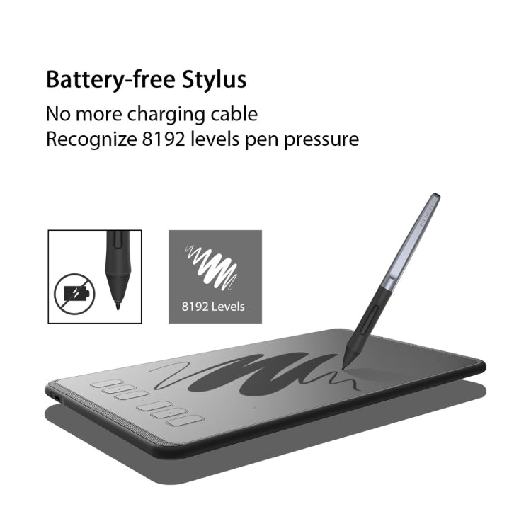 HUION Inspiroy Series H640P 5080LPI Professional Art USB Graphics Drawing Tablet for Windows / Mac OS, with Battery-free Pen -  by HUION | Online Shopping South Africa | PMC Jewellery