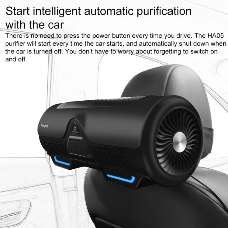 Original Lenovo HA05 7W Car Air Purifier, DC 12V (Black) - Air Purifier by Lenovo | Online Shopping South Africa | PMC Jewellery