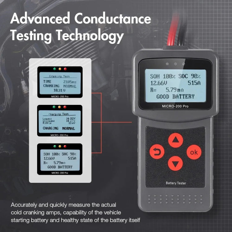 MICRO-200 PRO Car Battery Tester Battery Internal Resistance Life Analyzer, Western European Version - Code Readers & Scan Tools by PMC Jewellery | Online Shopping South Africa | PMC Jewellery