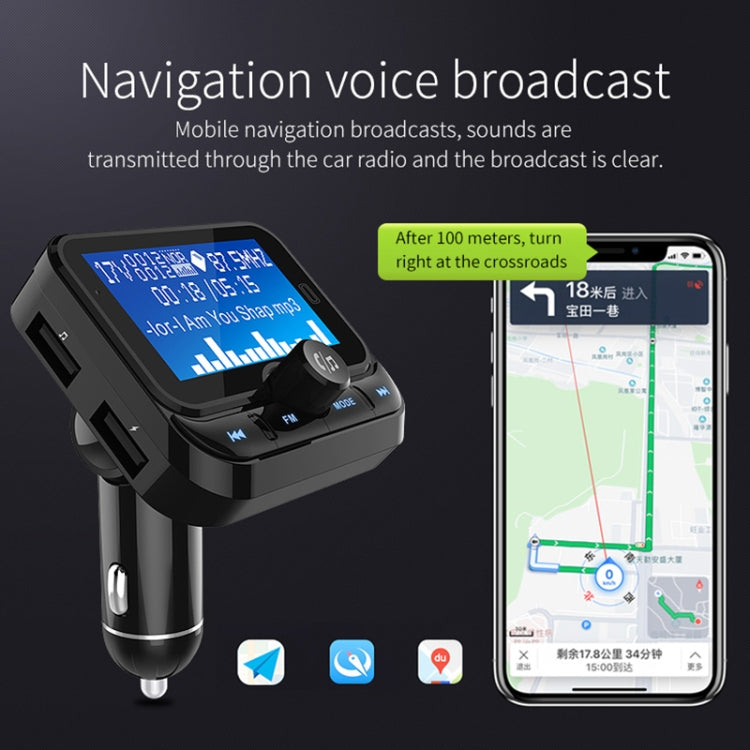 BC32 Dual USB Charging Bluetooth Hand-free Car Charger FM Transmitter MP3 Music Player Car Kit, Support Hands-Free Call & Micro SD Recording & Voltage Detection - Bluetooth Car Kits by PMC Jewellery | Online Shopping South Africa | PMC Jewellery