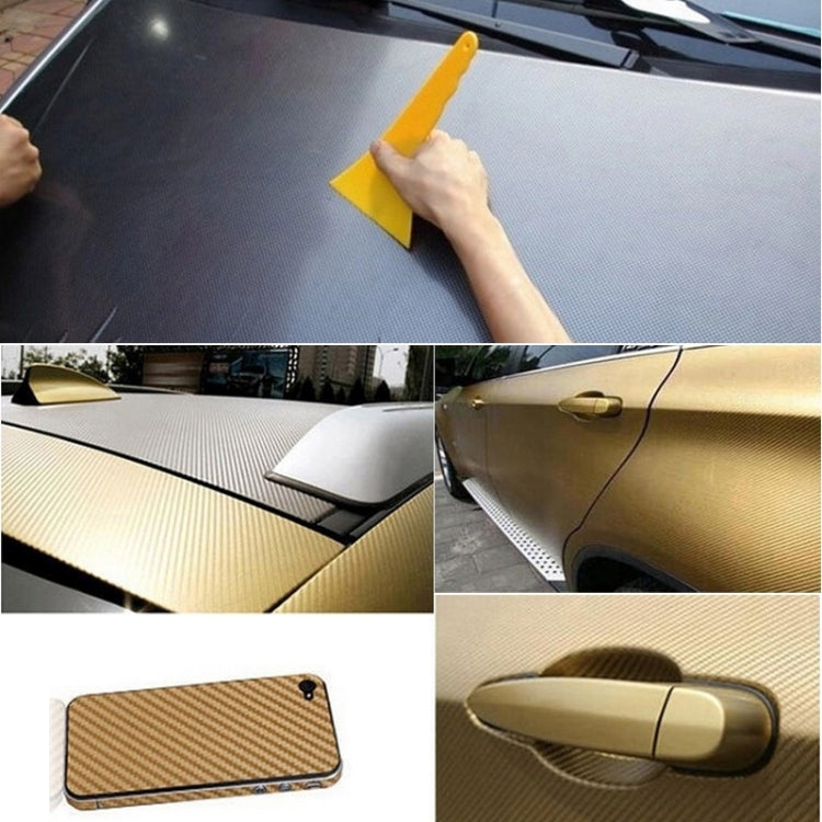 Car Decorative 3D Carbon Fiber PVC Sticker, Size: 152cm x 50cm(Gold) - Auto Film by PMC Jewellery | Online Shopping South Africa | PMC Jewellery