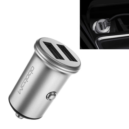 Mcdodo CC-3851 Dual USB Ports Smart Car Charger, For iPhone, iPad, Samsung, HTC, Sony, LG, Huawei, Lenovo, and other Smartphones or Tablet(Silver) - Car Charger by Mcdodo | Online Shopping South Africa | PMC Jewellery