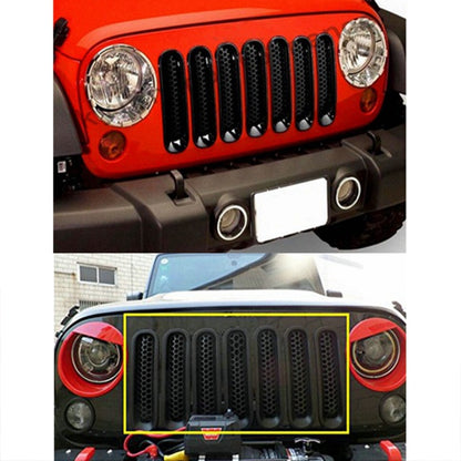 7 PCS Car Front Racing Front Grille Grid Insect Net for Jeep Wrangler JK 2007-2017 - Others by PMC Jewellery | Online Shopping South Africa | PMC Jewellery