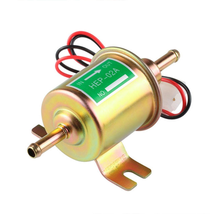 HEP-02A Universal Car 24V Fuel Pump Inline Low Pressure Electric Fuel Pump (Gold) - Engine Fittings by PMC Jewellery | Online Shopping South Africa | PMC Jewellery