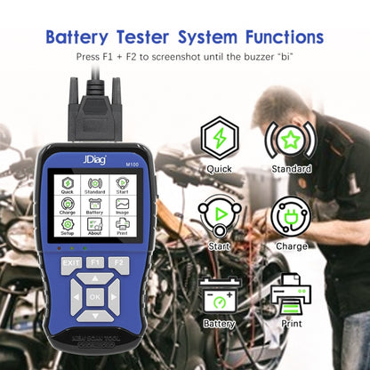 JDiag M100 Motorcycles 2 in1 OBD Scanner Battery Tester, Simplified Version - Code Readers & Scan Tools by PMC Jewellery | Online Shopping South Africa | PMC Jewellery