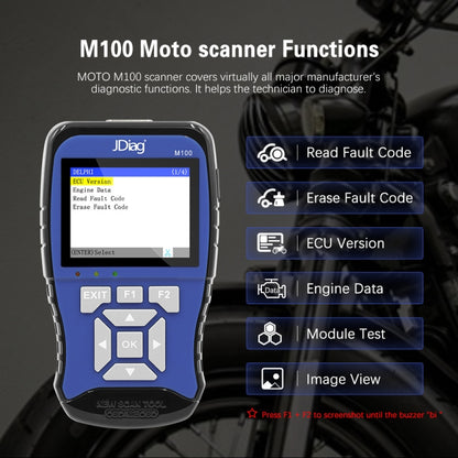 JDiag M100 Motorcycles 2 in1 OBD Scanner Battery Tester, Simplified Version - Code Readers & Scan Tools by PMC Jewellery | Online Shopping South Africa | PMC Jewellery