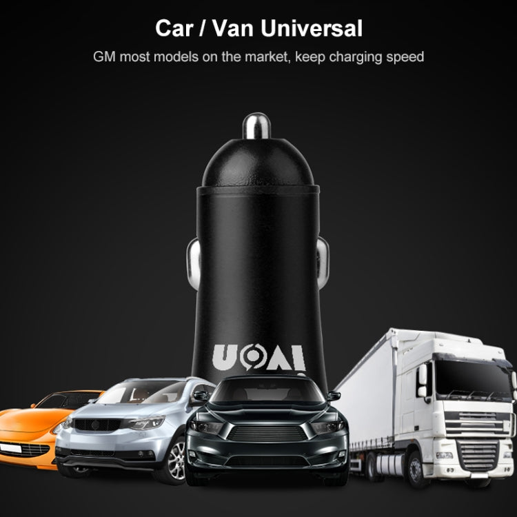 IVON CC26 5V 2.1A Dual USB Port Mini Car Charger (Grey) - Car Charger by IVON | Online Shopping South Africa | PMC Jewellery