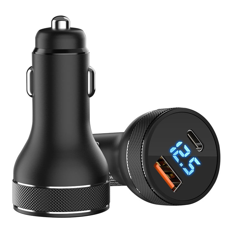 ACC-568 PD 20W USB-C / Type-C + USB Digital Display Fast Charge Car Charger (Black) - Car Charger by PMC Jewellery | Online Shopping South Africa | PMC Jewellery