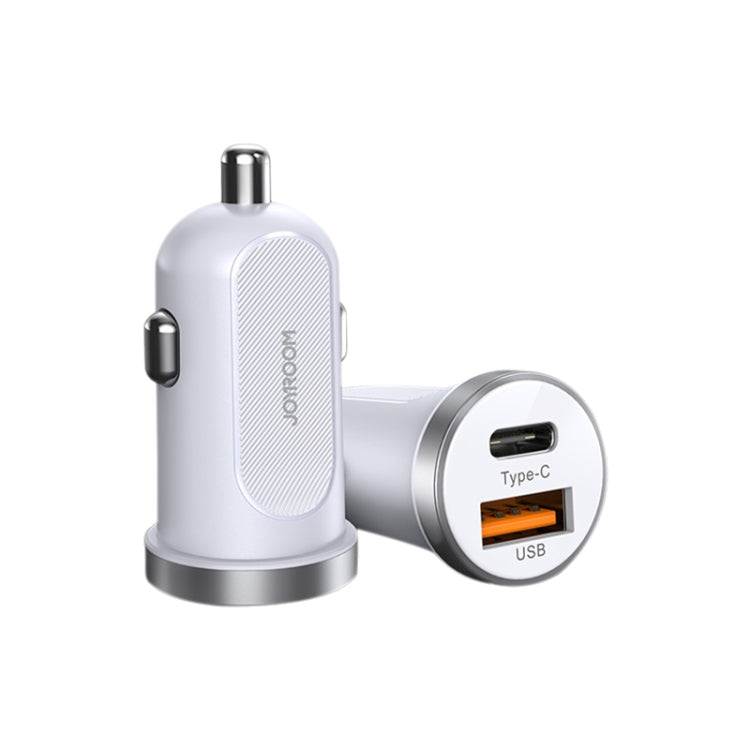 JOYROOM C-A08 30W Mini PD+QC3.0 Dual-port Smart Car Charger (White) - Car Charger by JOYROOM | Online Shopping South Africa | PMC Jewellery