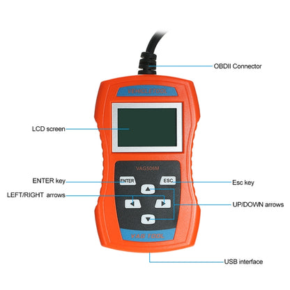 VAG506M Car Mini Code Reader OBD2 Fault Detector Diagnostic Tool, Nordic Version - Code Readers & Scan Tools by PMC Jewellery | Online Shopping South Africa | PMC Jewellery