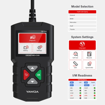 YA201 Car Mini Code Reader OBD2 Fault Detector Diagnostic Tool - Code Readers & Scan Tools by PMC Jewellery | Online Shopping South Africa | PMC Jewellery