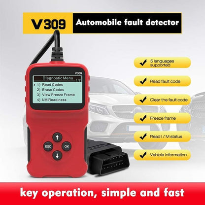 V309 Car Portable OBD2 Scanner Car Diagnostic Tool OBD 2 Automotive Scanner OBD Code Reader - Code Readers & Scan Tools by PMC Jewellery | Online Shopping South Africa | PMC Jewellery