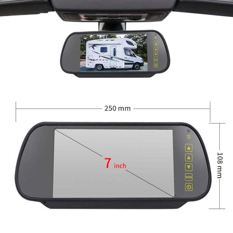 PZ466 Car Waterproof 170 Degree Brake Light View Camera + 7 inch Rearview Monitor for Ford Transit 2014-2015 - Rear View Cameras by PMC Jewellery | Online Shopping South Africa | PMC Jewellery