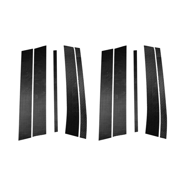 10 in 1 Car Carbon Fiber Door and Window Pillar Decorative Sticker for Volvo XC90 2003-2014, Left and Right Drive Universal - Decorative Strip by PMC Jewellery | Online Shopping South Africa | PMC Jewellery