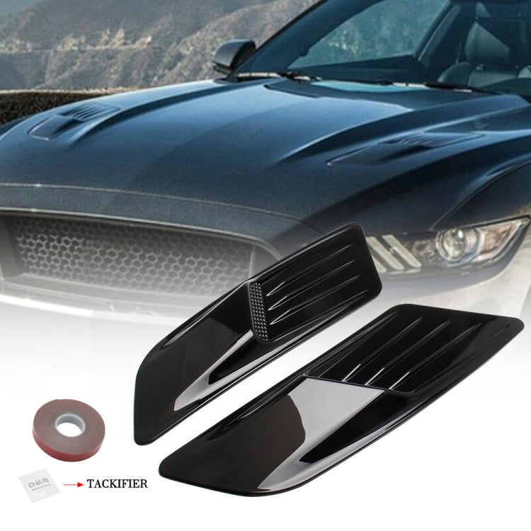 2 PCS Car Decorative Air Flow Intake Scoop Bonnet Side Fender Vent Hood Set for Ford Mustang 2015-2017, Bright Black - Decorative Sticker by PMC Jewellery | Online Shopping South Africa | PMC Jewellery