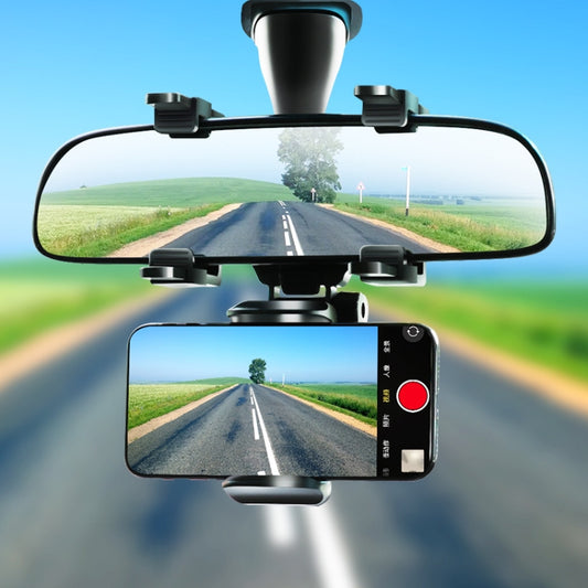 Car Rearview Mirror Mobile Phone Bracket Navigation Recorder Rotating Holder - Car Holders by PMC Jewellery | Online Shopping South Africa | PMC Jewellery