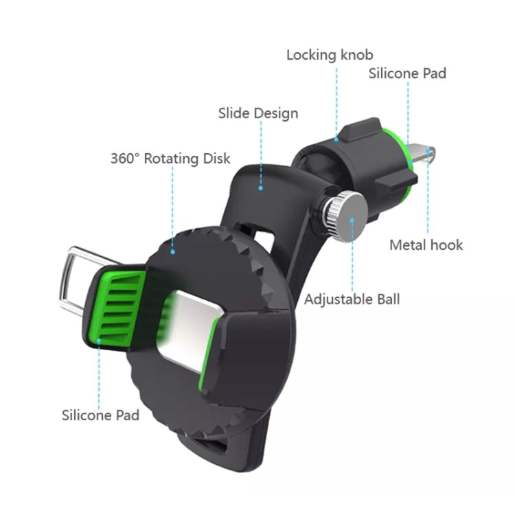 Multifunctional Car Air Conditioner Air Outlet Phone Holder (Green) - Car Holders by PMC Jewellery | Online Shopping South Africa | PMC Jewellery